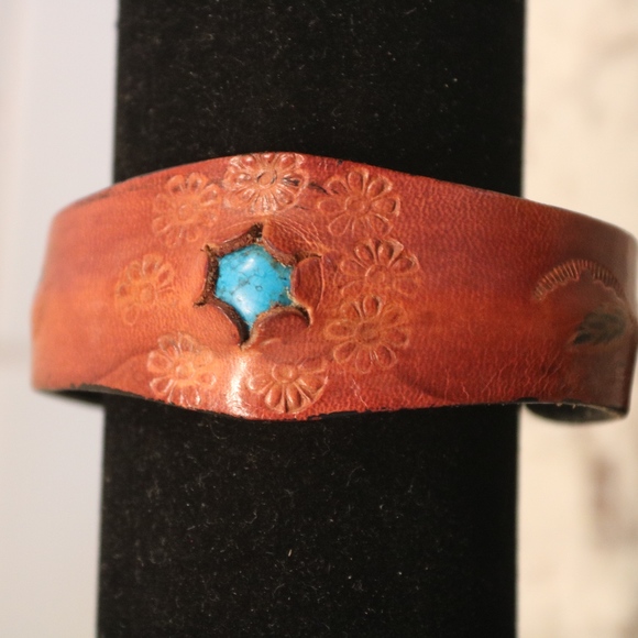 Jewelry - Cool Tooled Leather Bracelet